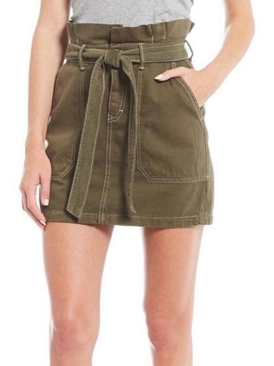 Free People Dresses & Skirts - Free People Olive Green Splendor in the Grass Belted Skirt Size 6